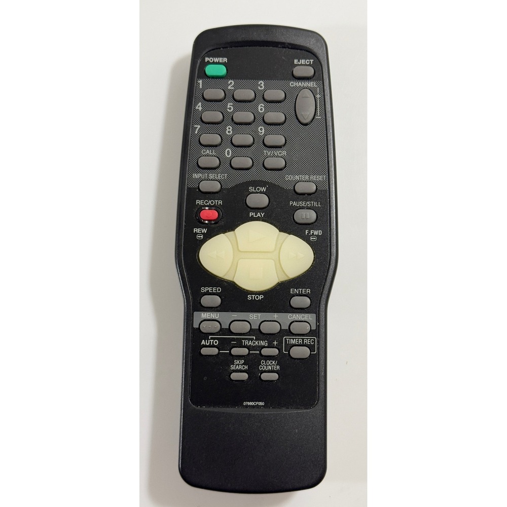 Unbranded VCR Remote Control OS 07660CF050 Black TV/VCR Replacement